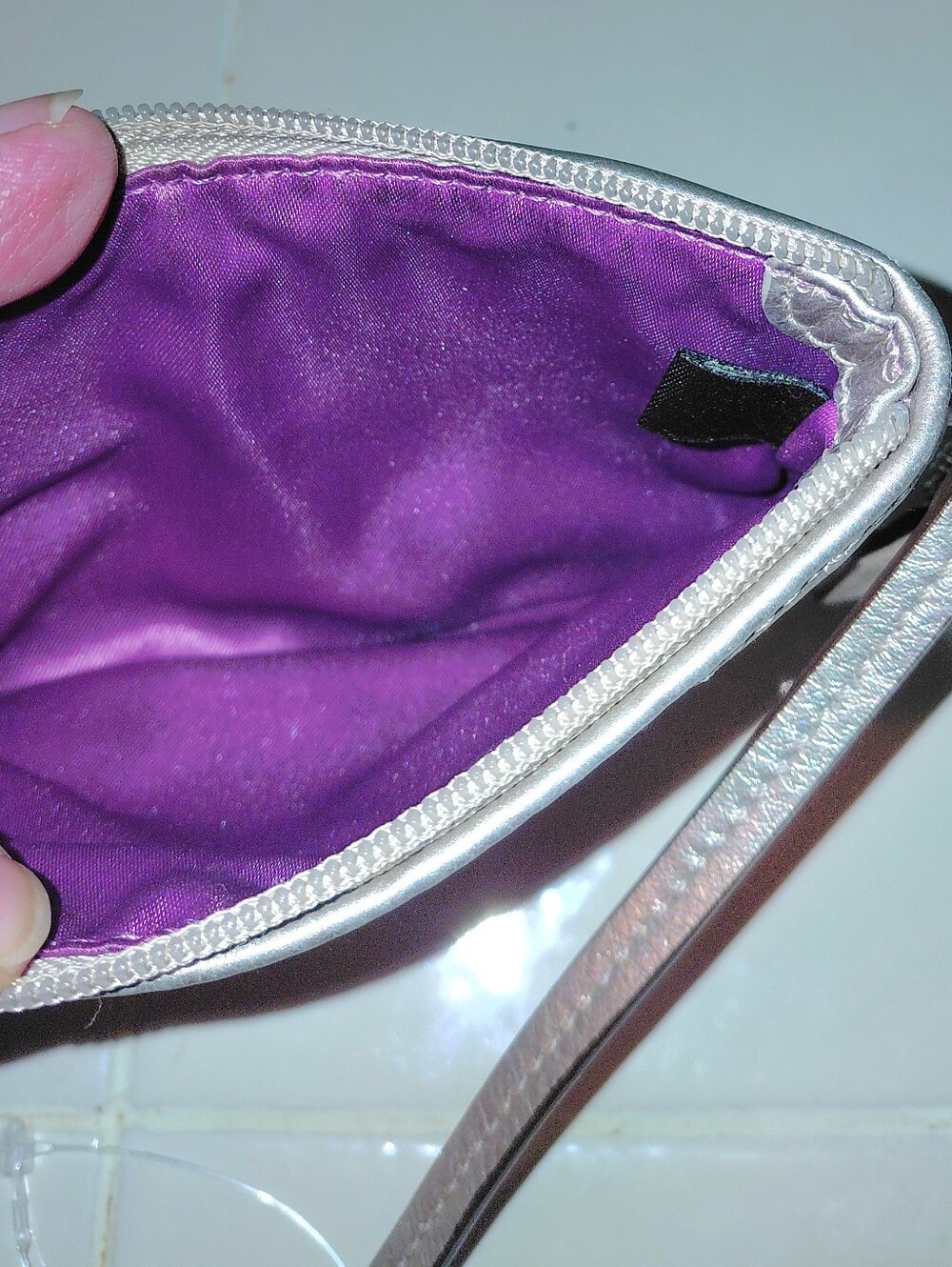 Vintage Coach Madison Pink Watercolor Wristlet Leather Trim Carriage Logo - Picture 5 of 5